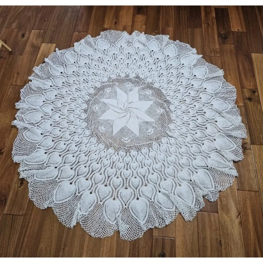Vintage Crochet Tablecloth 65